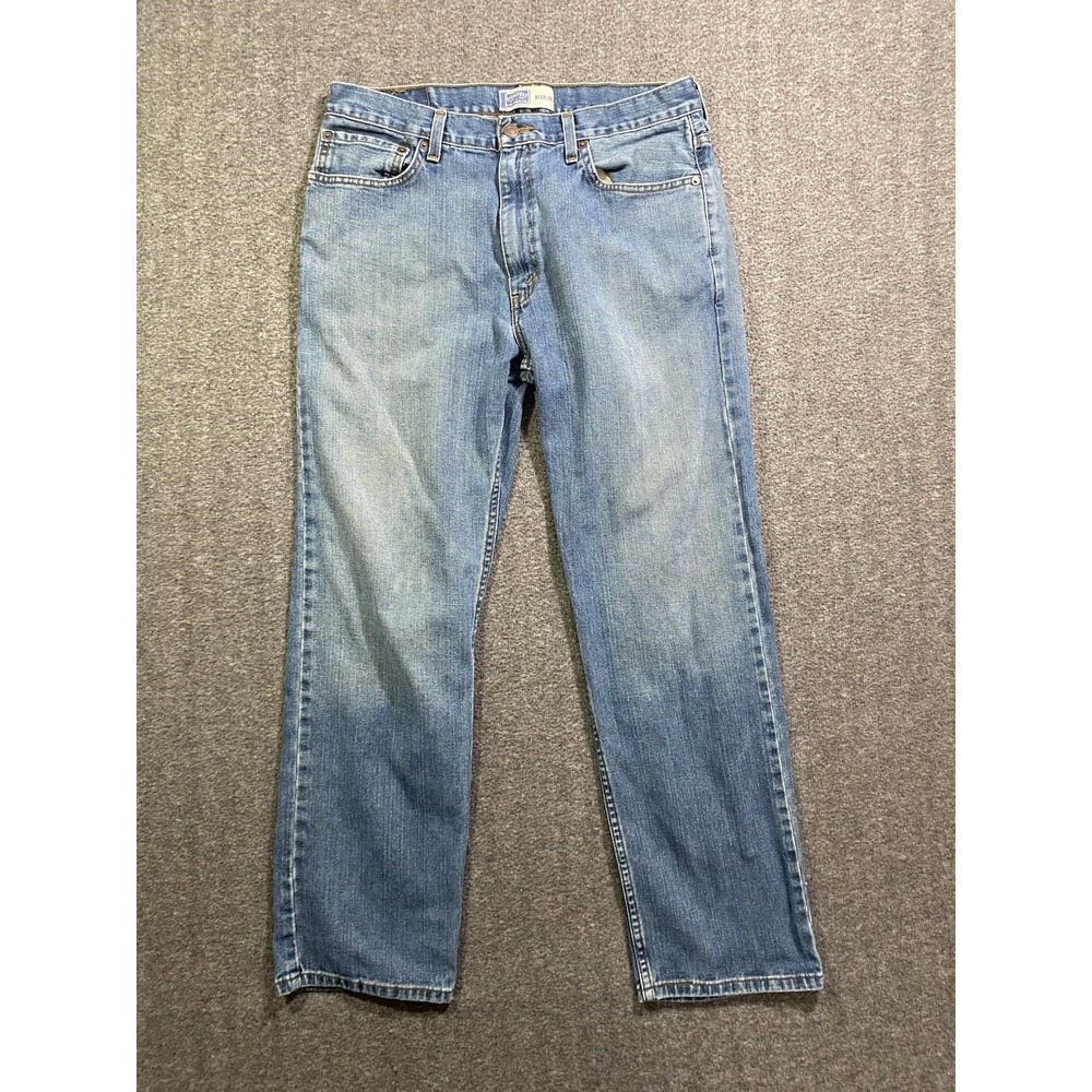 Levi's Signature Jeans Men's Blue Denim Regular Fit Straight Leg Size 34x30